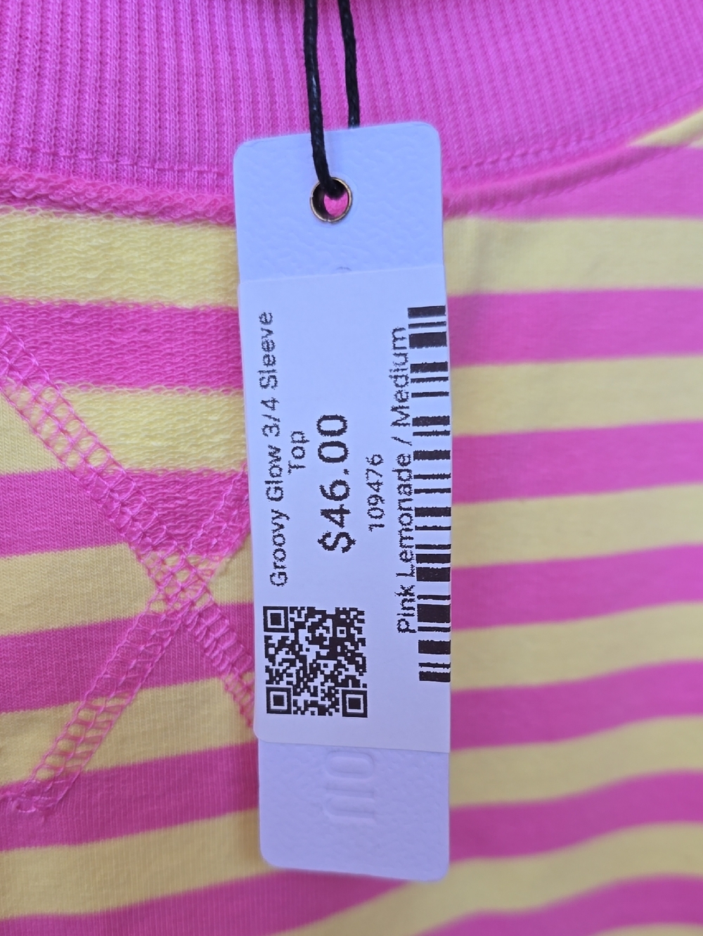 NWT Bella Rose day+moon Groovy Glow Striped 3/4 Sleeve Top Size Medium - Picture 11 of 14